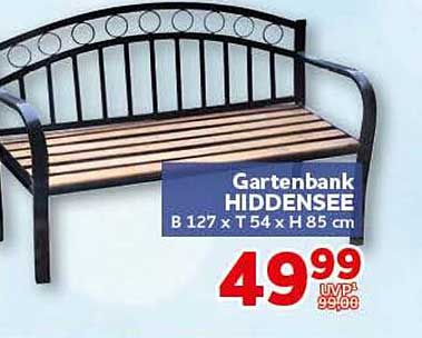 Gartenbank HIDDENSEE B 127 x T 54 x H 85 cm