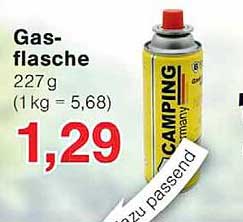 Gas-flasche 227 g (1 kg = 5,68)