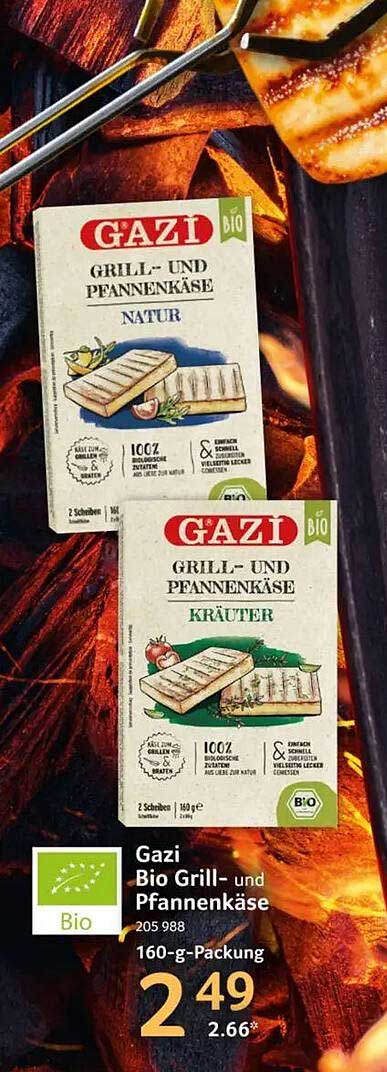 Gazi Bio Grill- und Pfannenkäse 160-g-Packung
