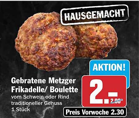 Gebratene Metzger Frikadelle/ Boulette
