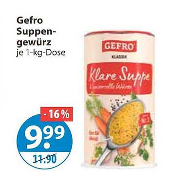 Gefro Suppen-gewürz je 1-kg-Dose