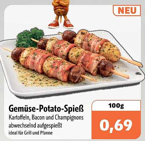 Gemüse-Potato-Spieß