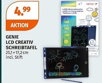 GENIE LCD CREATIV SCHREIBTAFEL 25,1 x 17,2 cm incl. Stift