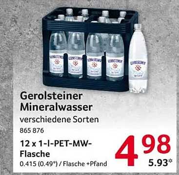 Gerolsteiner Mineralwasser verschiedene Sorten