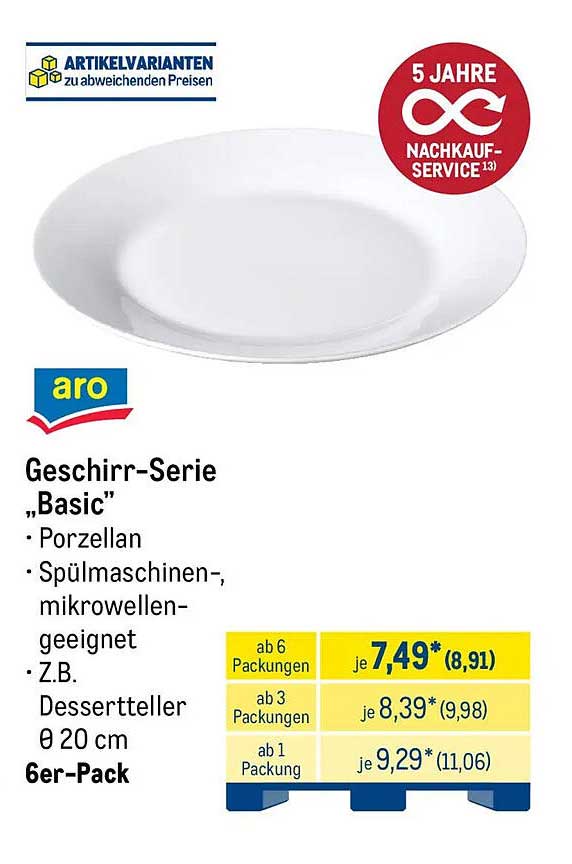 Geschirr-Serie „Basic“