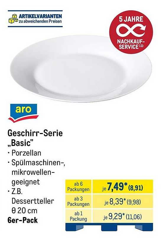 Geschirr-Serie „Basic“