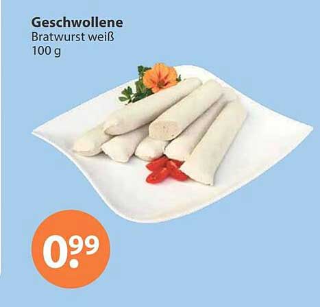 Geschwollene Bratwurst weiß 100 g