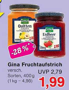 Gina Fruchtaufstrich versch. Sorten, 400 g