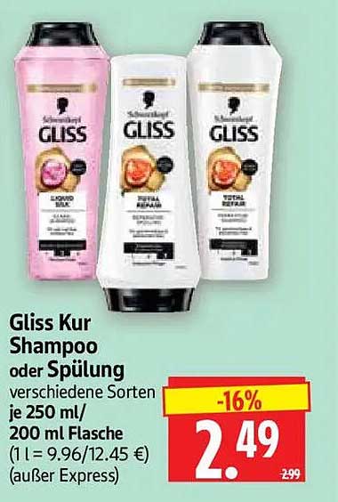 Gliss Kur Shampoo oder Spülung