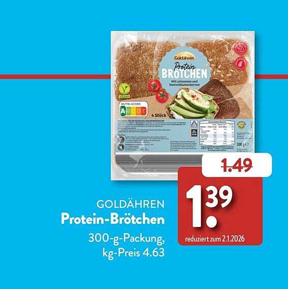 GOLDÄHREN Protein-Brötchen