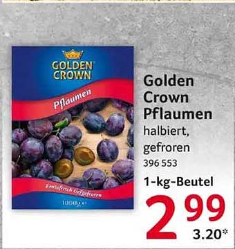 Golden Crown Pflaumen halbiert, gefroren 396 553 1-kg-Beutel