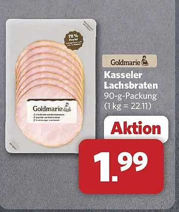 Goldmarie Kasseler Lachsbraten 90-g-Packung (1 kg = 22.11) Aktion