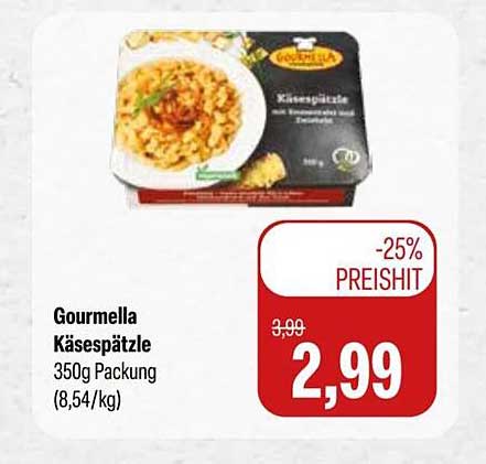 Gourmella Käsespätzle 350g Packung (8,54/kg)
