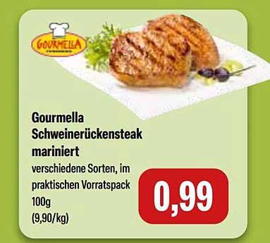 Gourmella Schweinerückensteak mariniert