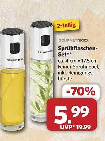 GOURMETmaxx Sprühflaschen-Set