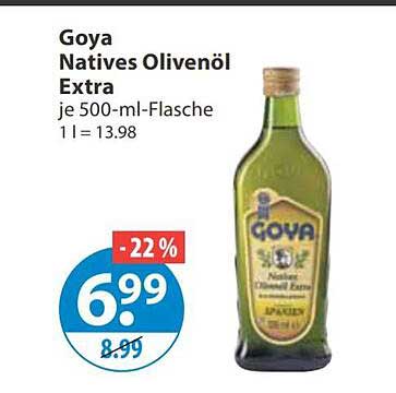 Goya Natives Olivenöl Extra je 500-ml-Flasche