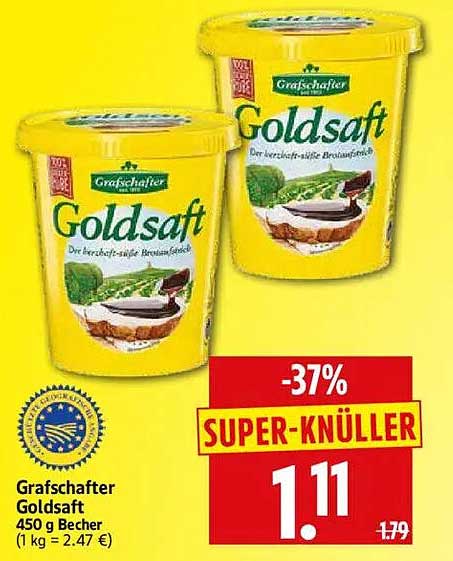 Grafschafter Goldsaft 450 g Becher
