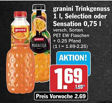 granini Trinkgenuss 1 l, Selection oder Sensation 0,75 l