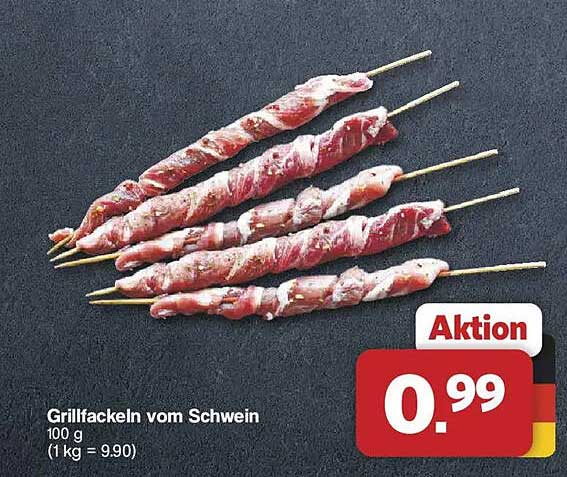 Grillfackeln vom Schwein