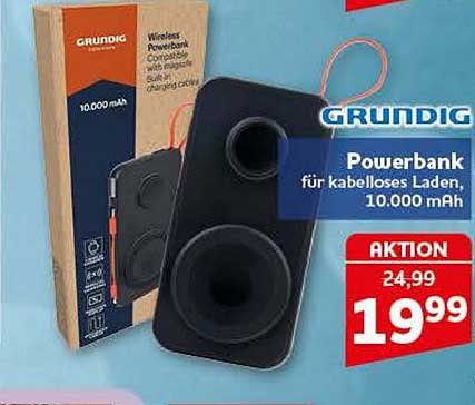 GRUNDIG Powerbank für kabelloses Laden, 10.000 mAh