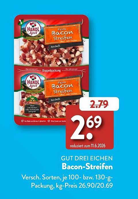 GUT DREI EICHEN Bacon-Streifen