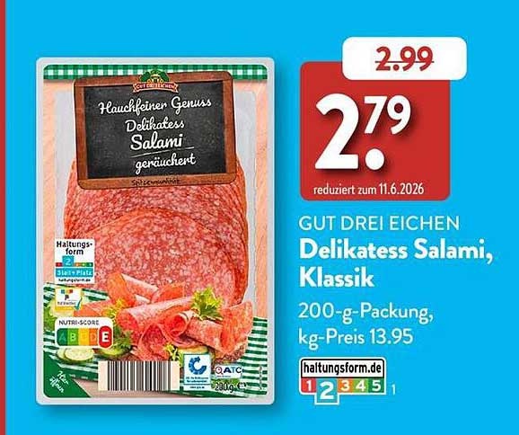 GUT DREI EICHEN Delikates Salami, Klassik