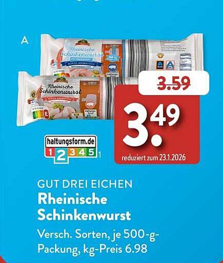 GUT DREI EICHEN Rheinische Schinkenwurst