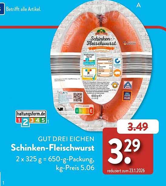 GUT DREI EICHEN Schinken-Fleischwurst