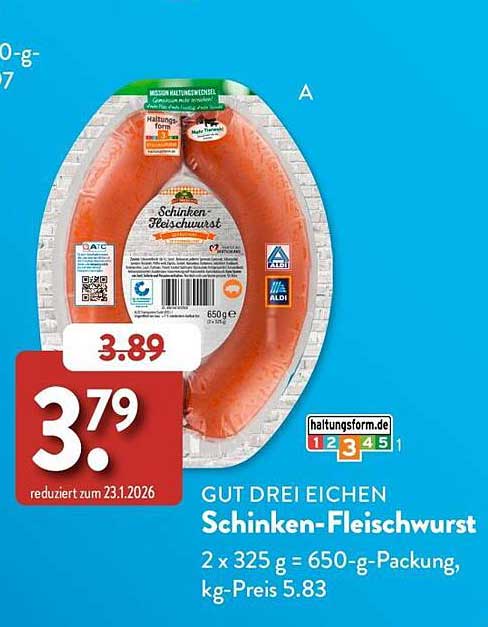 GUT DREI EICHEN Schinken-Fleischwurst
