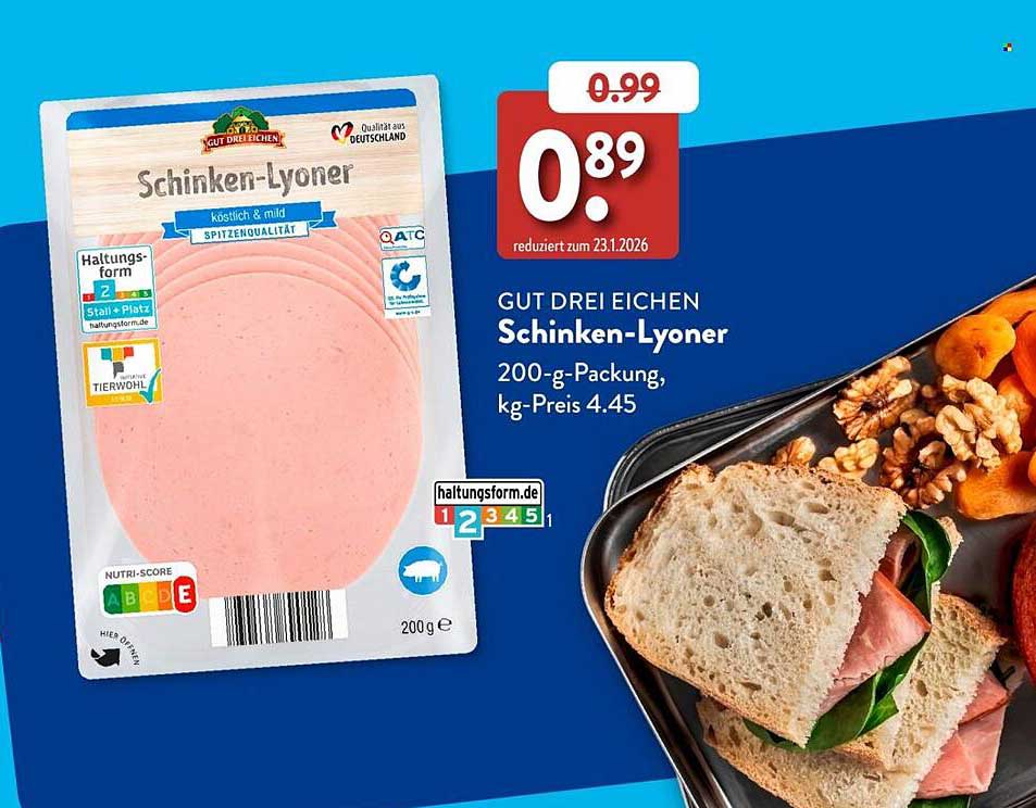 GUT DREI EICHEN Schinken-Lyoner