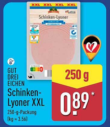 GUT DREI EICHEN Schinken-Lyoner XXL