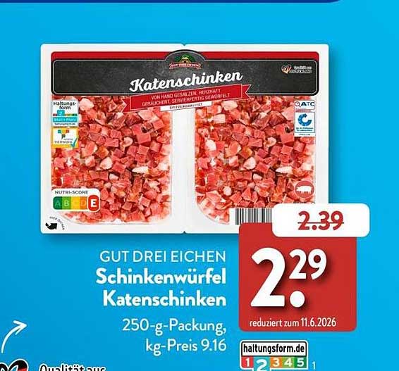 GUT DREI EICHEN Schinkenwürfel Katenschinken