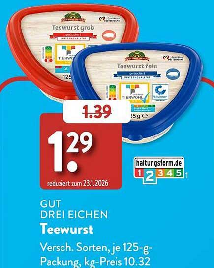GUT DREI EICHEN Teewurst
