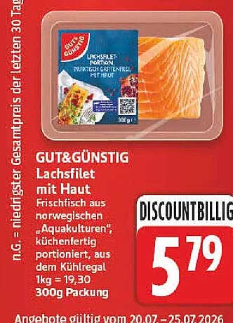 GUT&GÜNSTIG Lachsfilet mit Haut