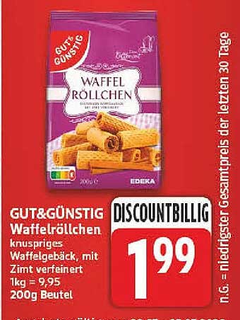 GUT&GÜNSTIG Waffelröllchen