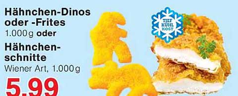 Hähnchen-Dinos oder -Frites