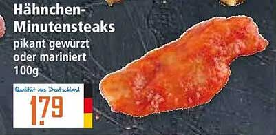 Hähnchen-Minutensteaks pikant gewürzt oder mariniert 100g