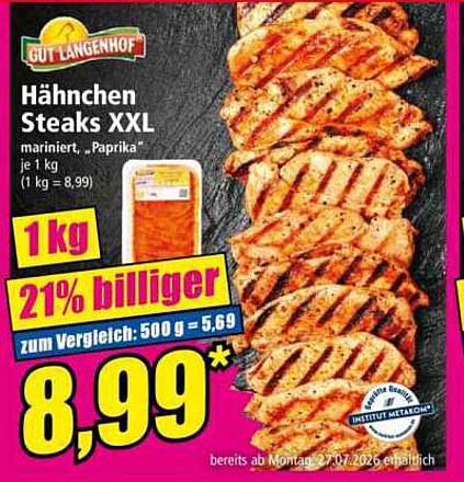 Hähnchen Steaks XXL