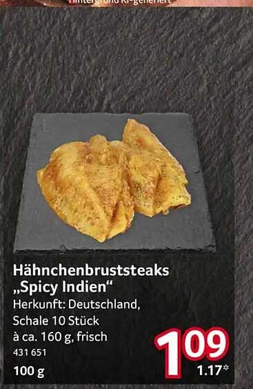 Hähnchenbruststeaks „Spicy Indien“