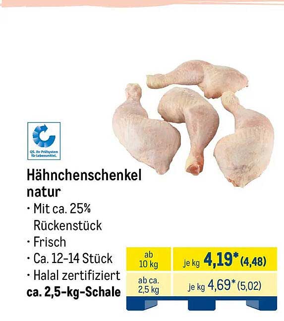Hähnchenschenkel natur