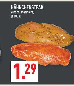 HÄHNCHENSTEAK versch. mariniert, je 100 g