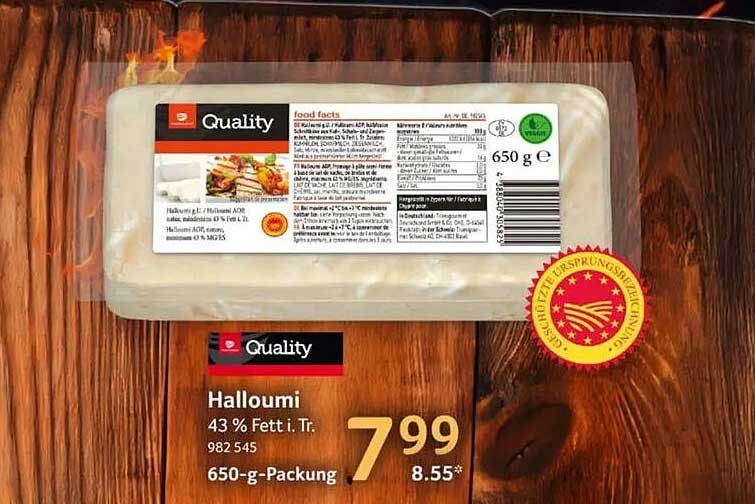 Halloumi 43 % Fett i. Tr. 650-g-Packung