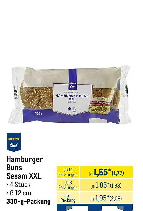 Hamburger Buns Sesam XXL