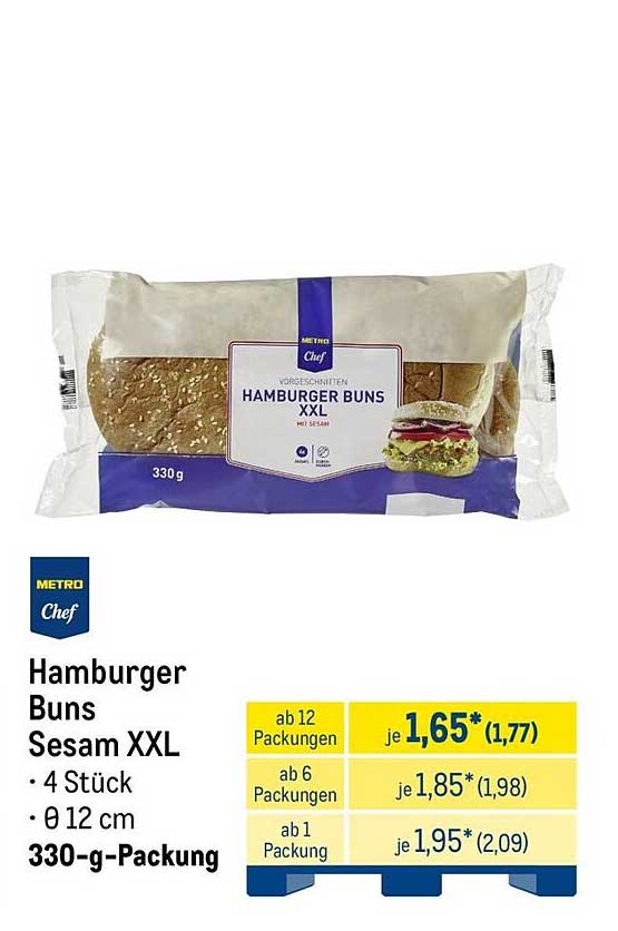 Hamburger Buns Sesam XXL
