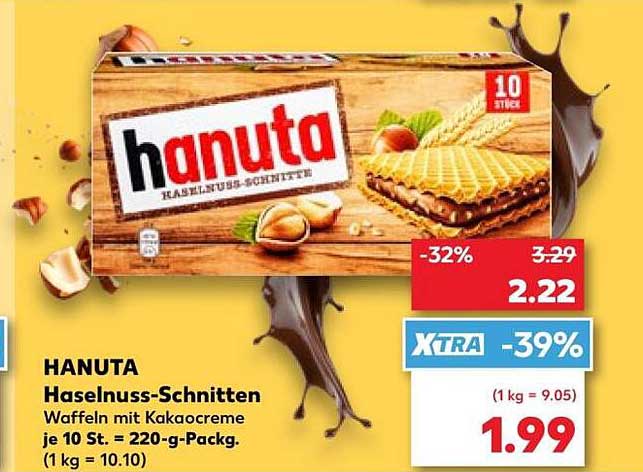 HANUTA Haselnuss-Schnitten