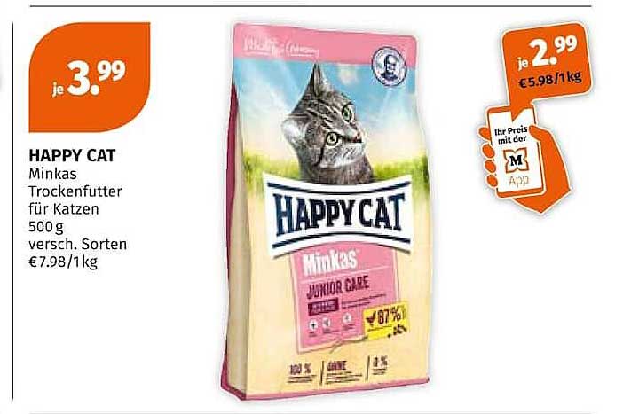 HAPPY CAT Minka’s Trockenfutter für Katzen 500 g versch. Sorten