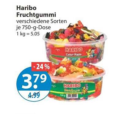 Haribo Fruchtgummi verschiedene Sorten je 750-g-Dose