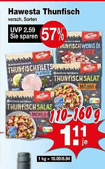 Hawesta Thunfisch versch. Sorten