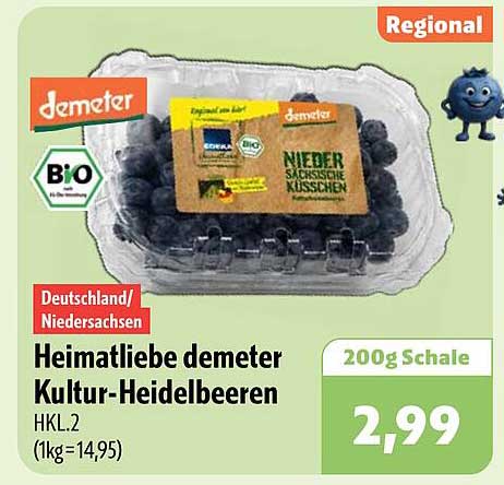 Heimatliebe demeter Kultur-Heidelbeeren