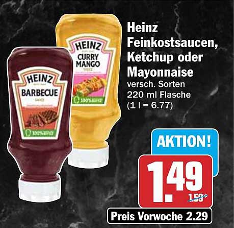 Heinz Feinkostsaucen, Ketchup oder Mayonnaise